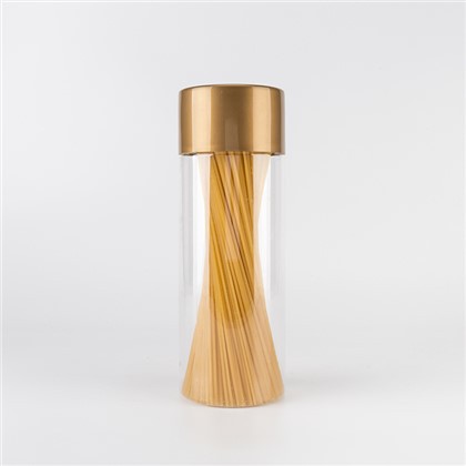 37 uncji złoty plastikowy słoik z pokrywkami