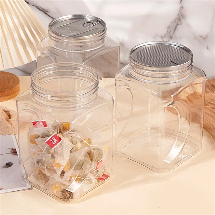 Plastic Square Pinch Grip Jar